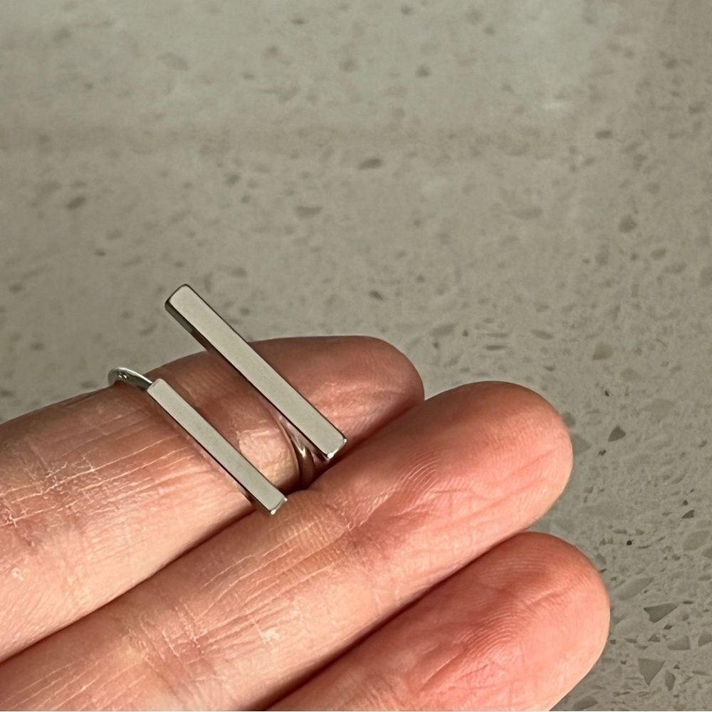 Geometric Design Cuff Ring‎ - Picture 5 of 10
